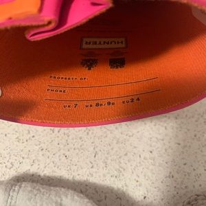 Hunter Pink Toddler Rain Boots Size 8